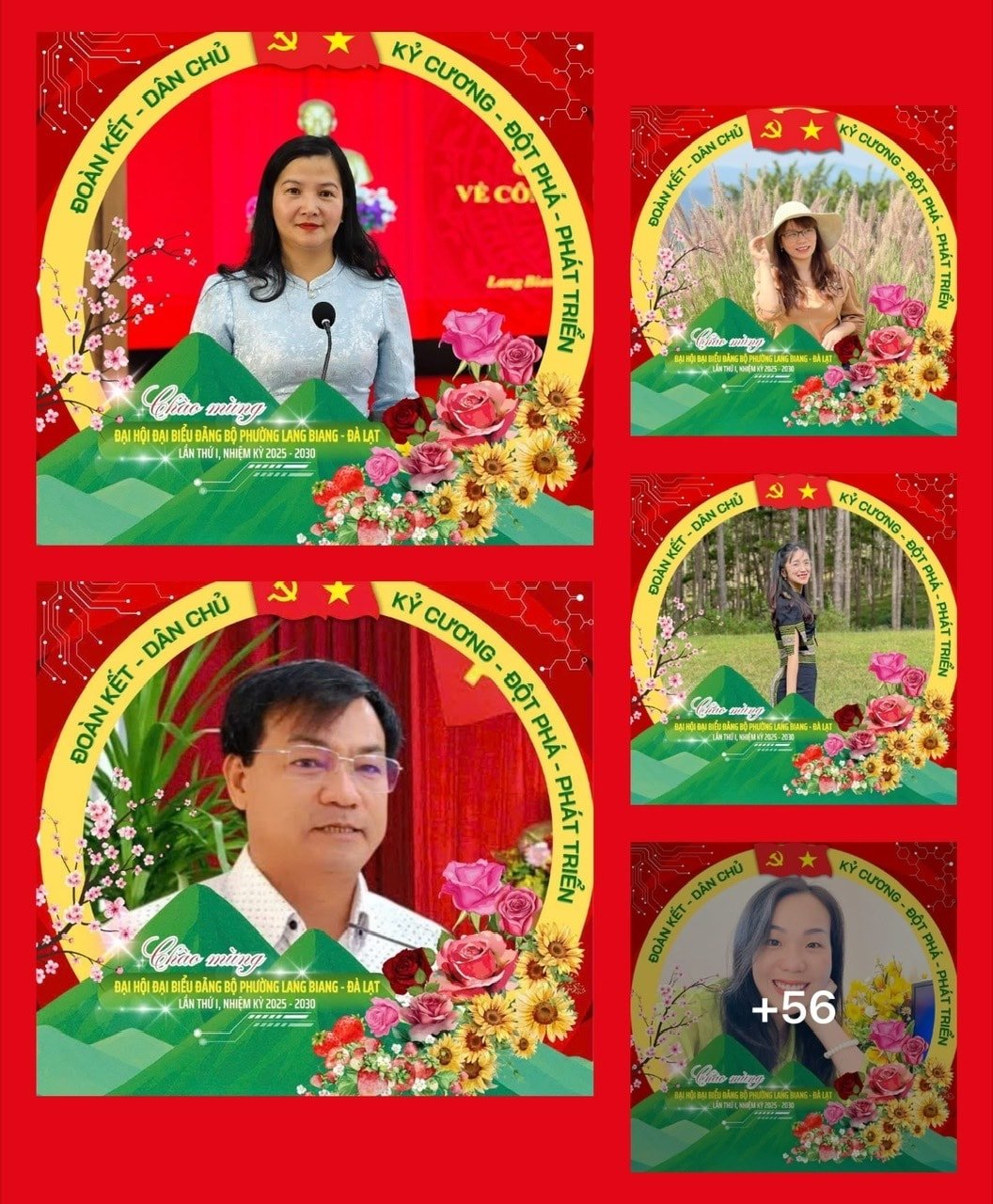 Cán bộ, đảng viên Phường Lang Biang - Đà Lạt hưởng ứng thay khung Avatar chào mừng Đại hội