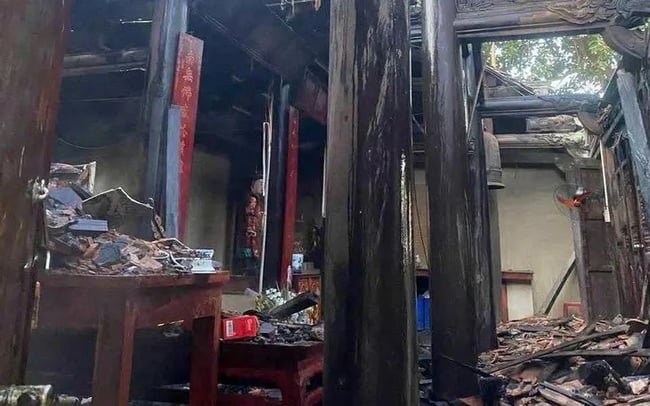 Hưng Yên triển khai khắc phục thiệt hại do hỏa hoạn xảy ra tại di tích quốc gia chùa Báo Quốc - Ảnh 1.