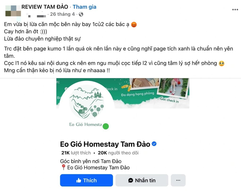 Cô gái  ở TPHCM mất 5,5 triệu trong tích tắc khi đặt phòng qua fanpage  - 3