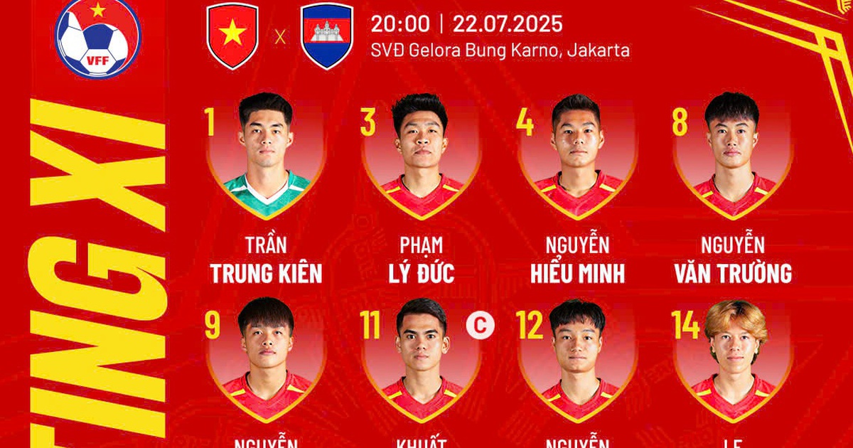 U.23 Vietnam gegen Kambodscha: Le Viktor startet, Mittelfeld hat einen super „seltsamen“ Faktor, Dinh Bac sitzt auf der Bank