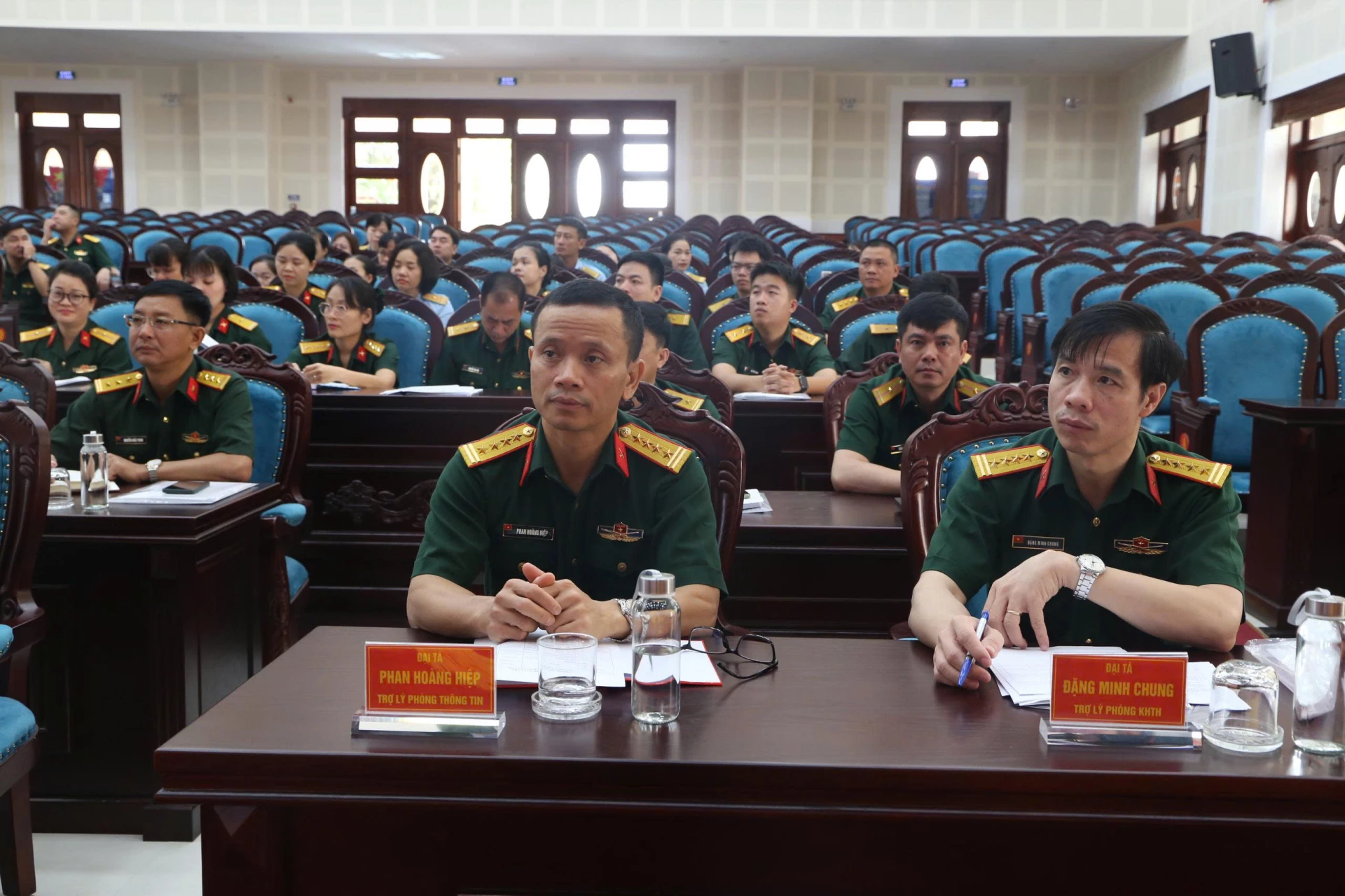 . Staff and students attending the training course