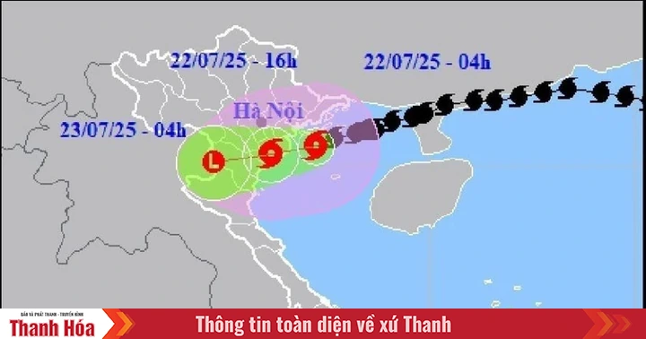 Bão số 3 đi vào phía Nam Hải Phòng và Ninh Bình, sức gió mạnh cấp 9, giật cấp 11