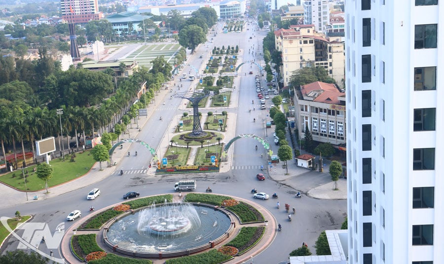 Phường Phan Đình Phùng, trung tâm hành chính của tỉnh Thái Nguyên.