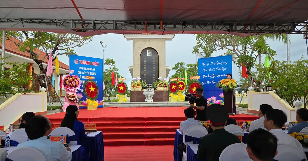 Tưởng niệm 140 năm ngày chí sĩ Lê Trung Đình hy sinh vì nước