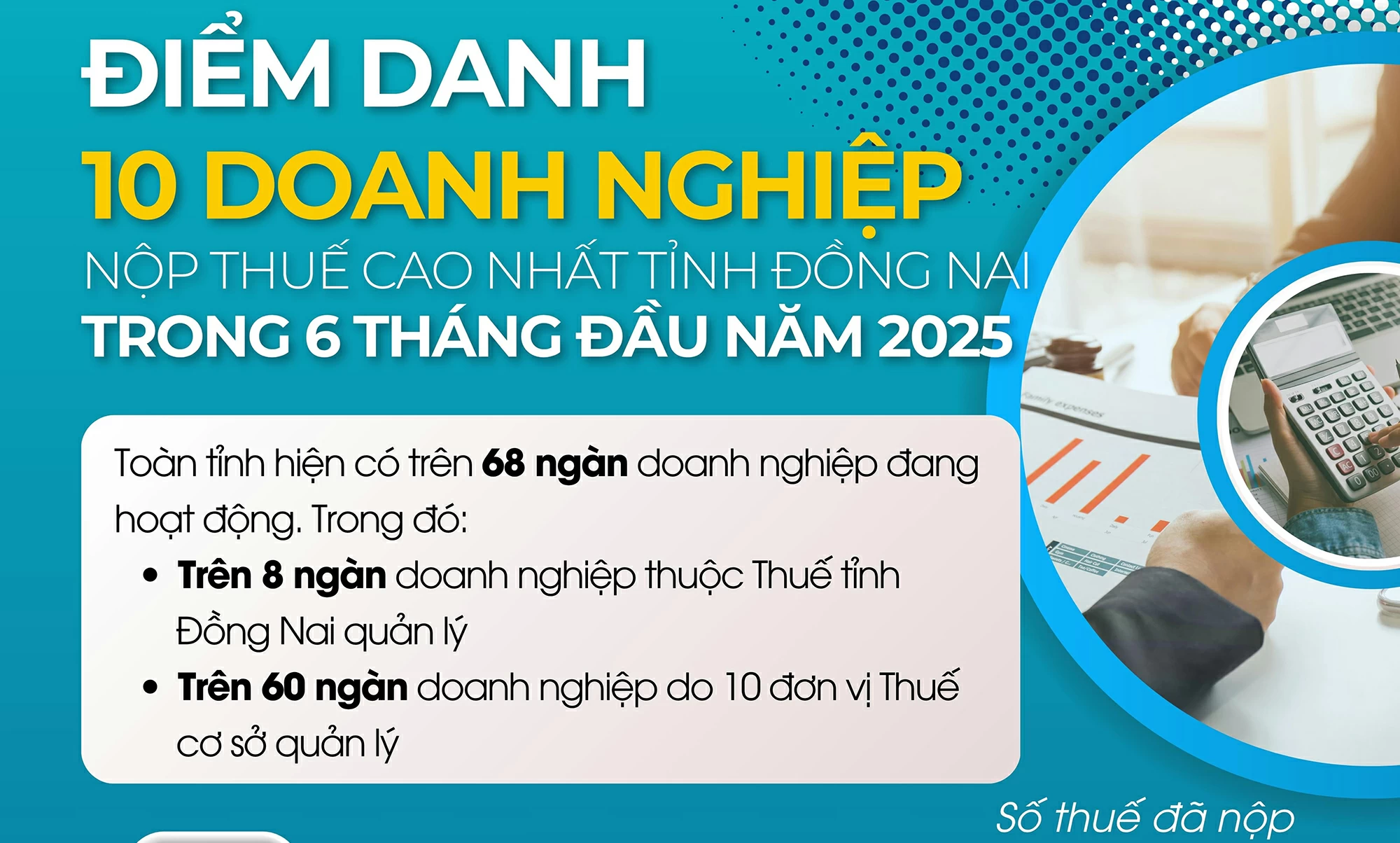 សហគ្រាសដែលបង់ពន្ធខ្ពស់បំផុតចំនួន ១០ នៅខេត្ត Dong Nai ក្នុងរយៈពេល ៦ ខែដំបូងនៃឆ្នាំ ២០២៥