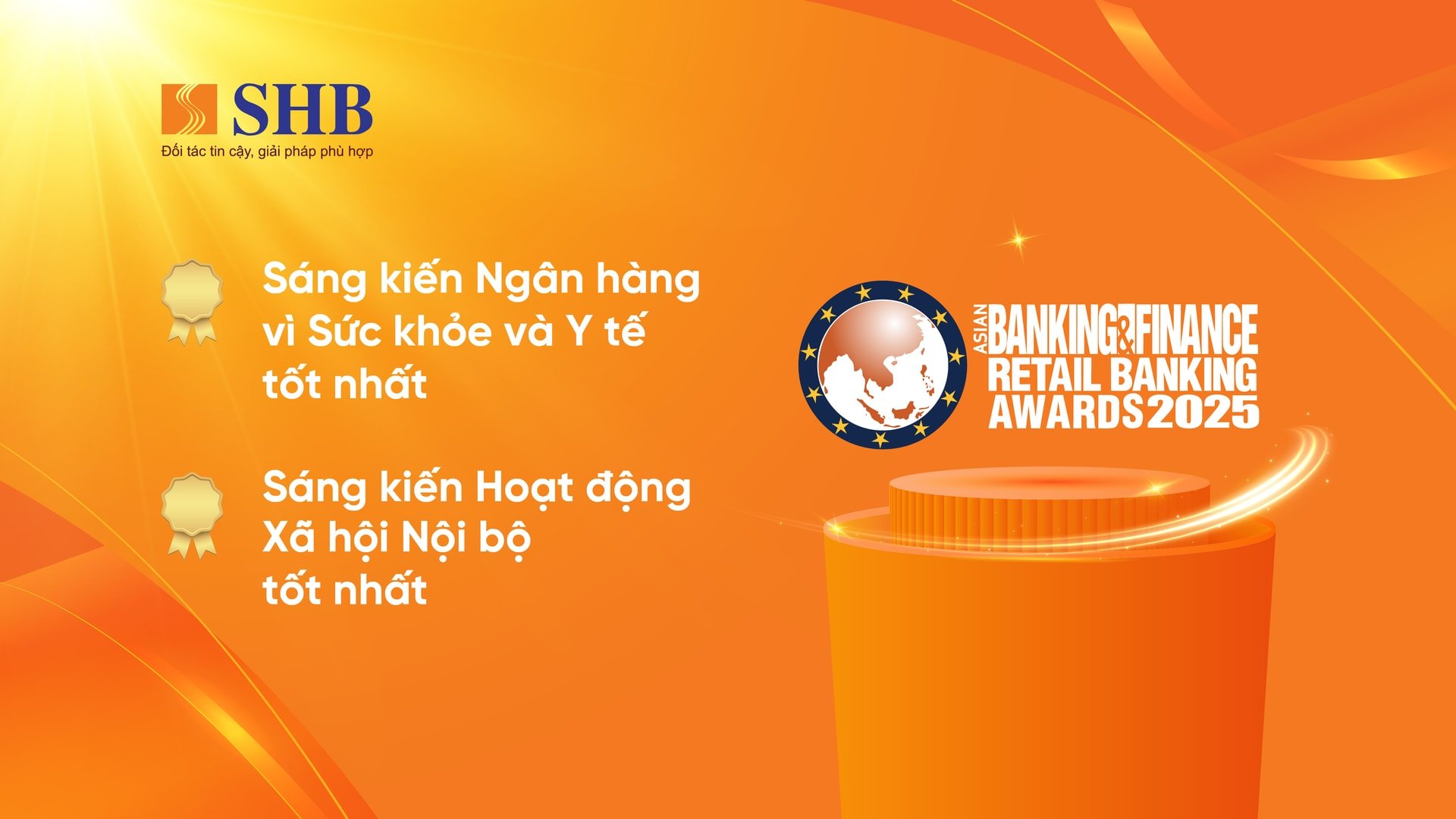 SHB nhận 4 giải thưởng lớn tại Asian Banking  Finance Awards 2025