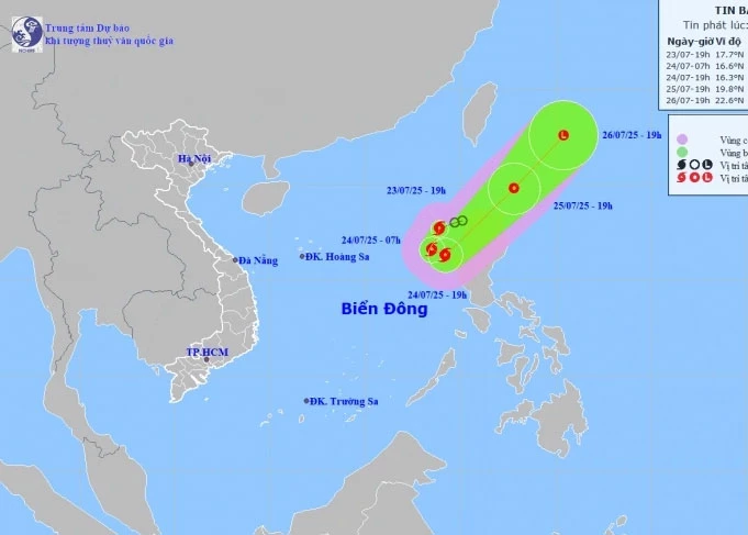 Bão số 4 Cỏ May hình thành trên Biển Đông
