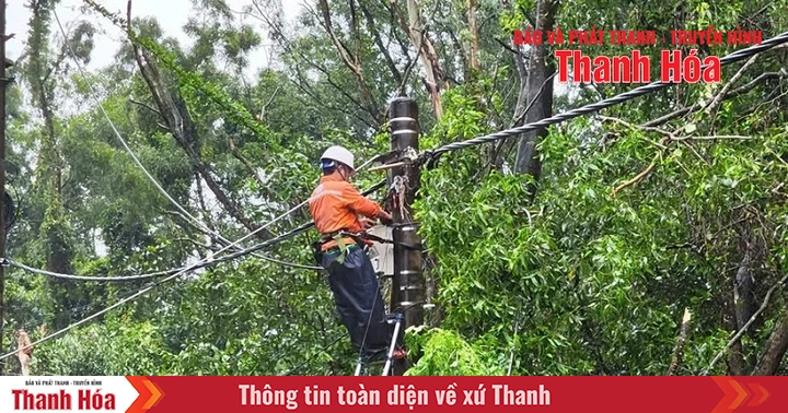 Beautiful images of Thanh Hoa electricity sector staff and employees seen from the response to storm No. 3