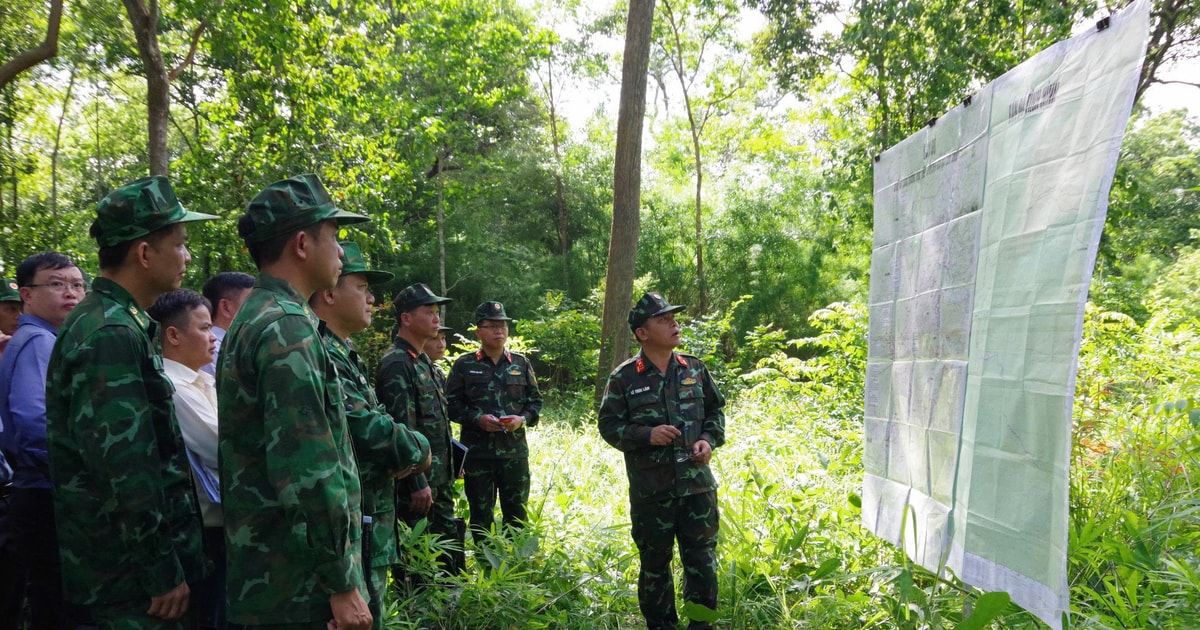กองบัญชาการทหารจังหวัดลำดงสำรวจสร้างพื้นที่อยู่อาศัยตามแนวชายแดน