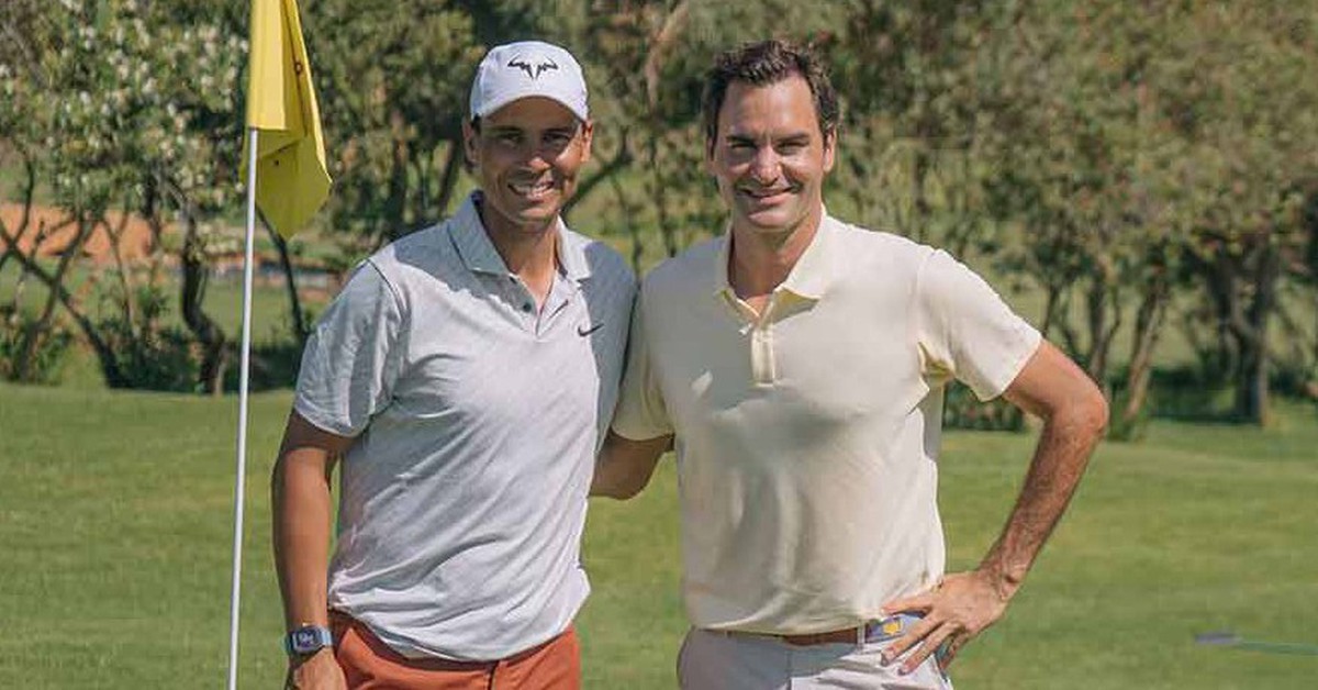 Huyền thoại Federer và Nadal đọ sức trên sân golf