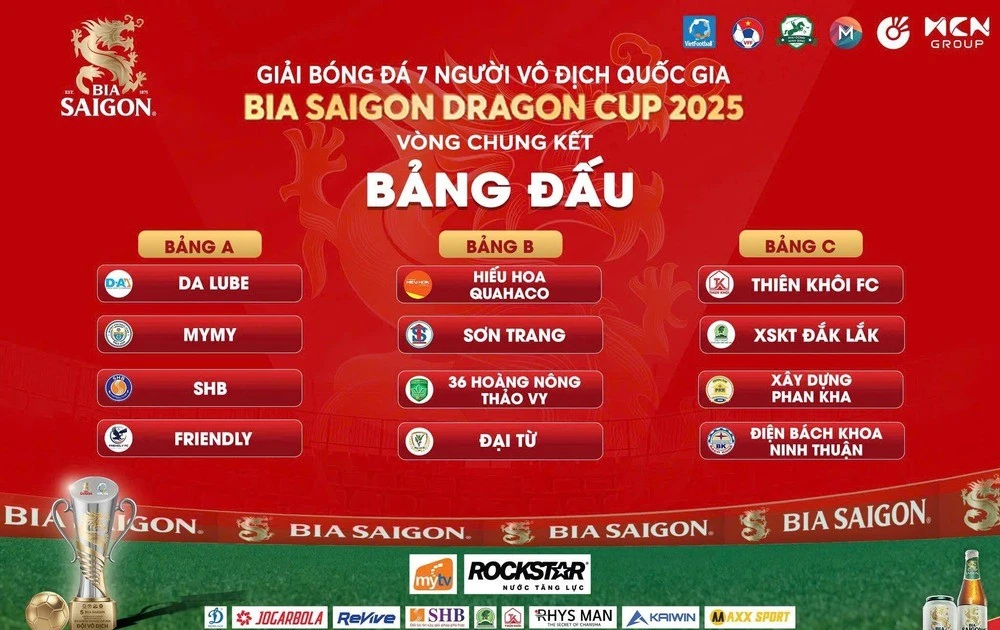 12 đội bóng xuất sắc tranh tài tại vòng CK Bia Saigon Dragon Cup 2025 (VPL-S6)