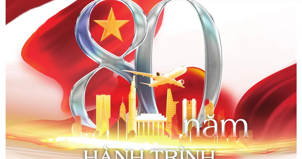 Biểu trưng chính thức của Triển lãm thành tựu đất nước 80 năm