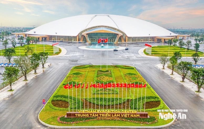 El Centro Nacional de Exposiciones, Co Loa, Dong Anh, Hanói, albergará la Exposición de Logros Nacionales con motivo del 80.º aniversario del Día Nacional. Foto: baochinhphu.vn