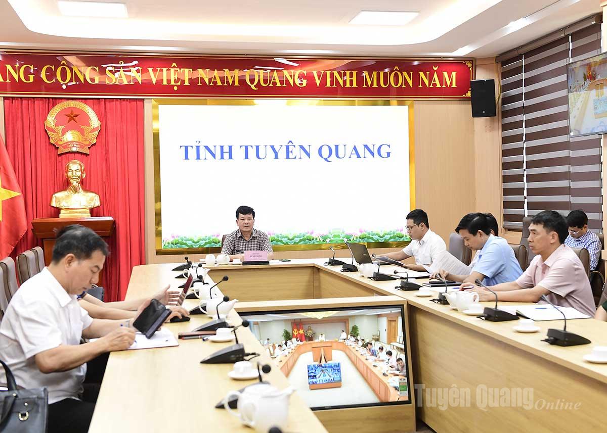 Đại biểu dự hội nghị tại điểm cầu tỉnh Tuyên Quang.