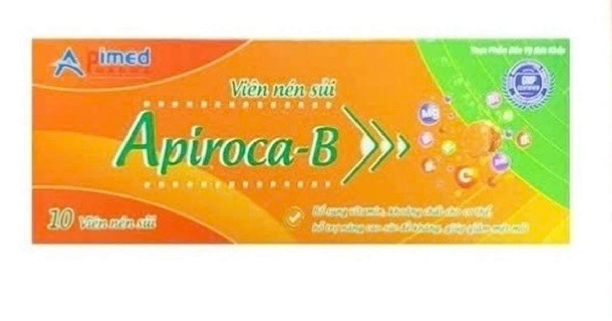 Tạm dừng lưu thông lô thực phẩm bảo vệ sức khỏe Apiroca-B
