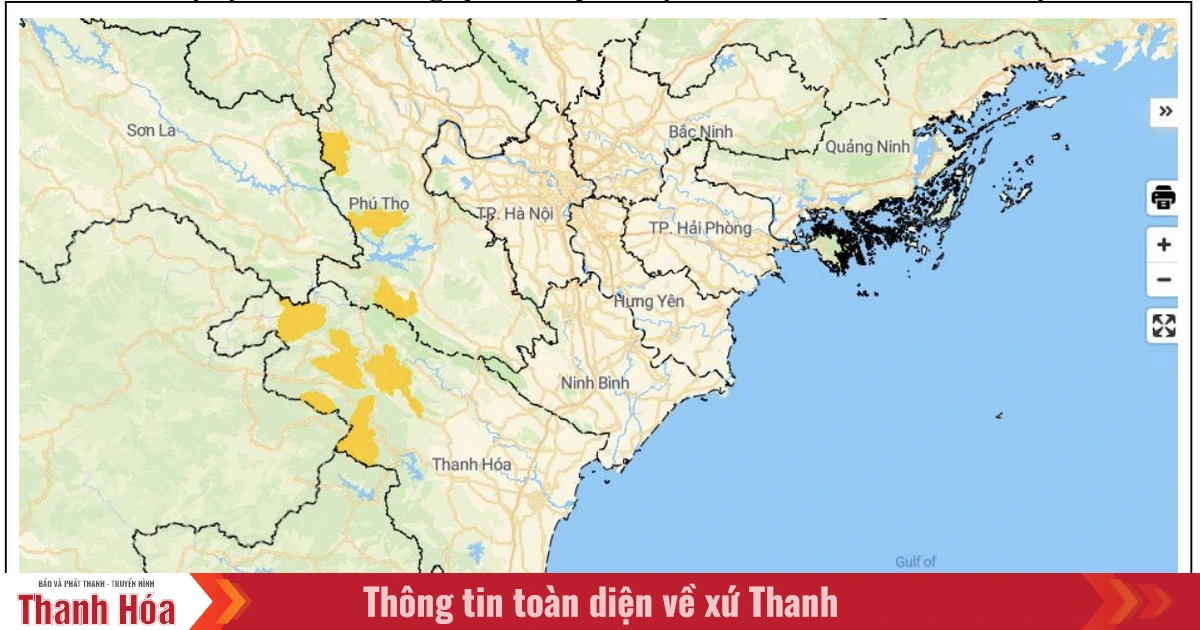 Cảnh báo lũ quét, sạt lở đất tại 14 xã trong 6 giờ tới