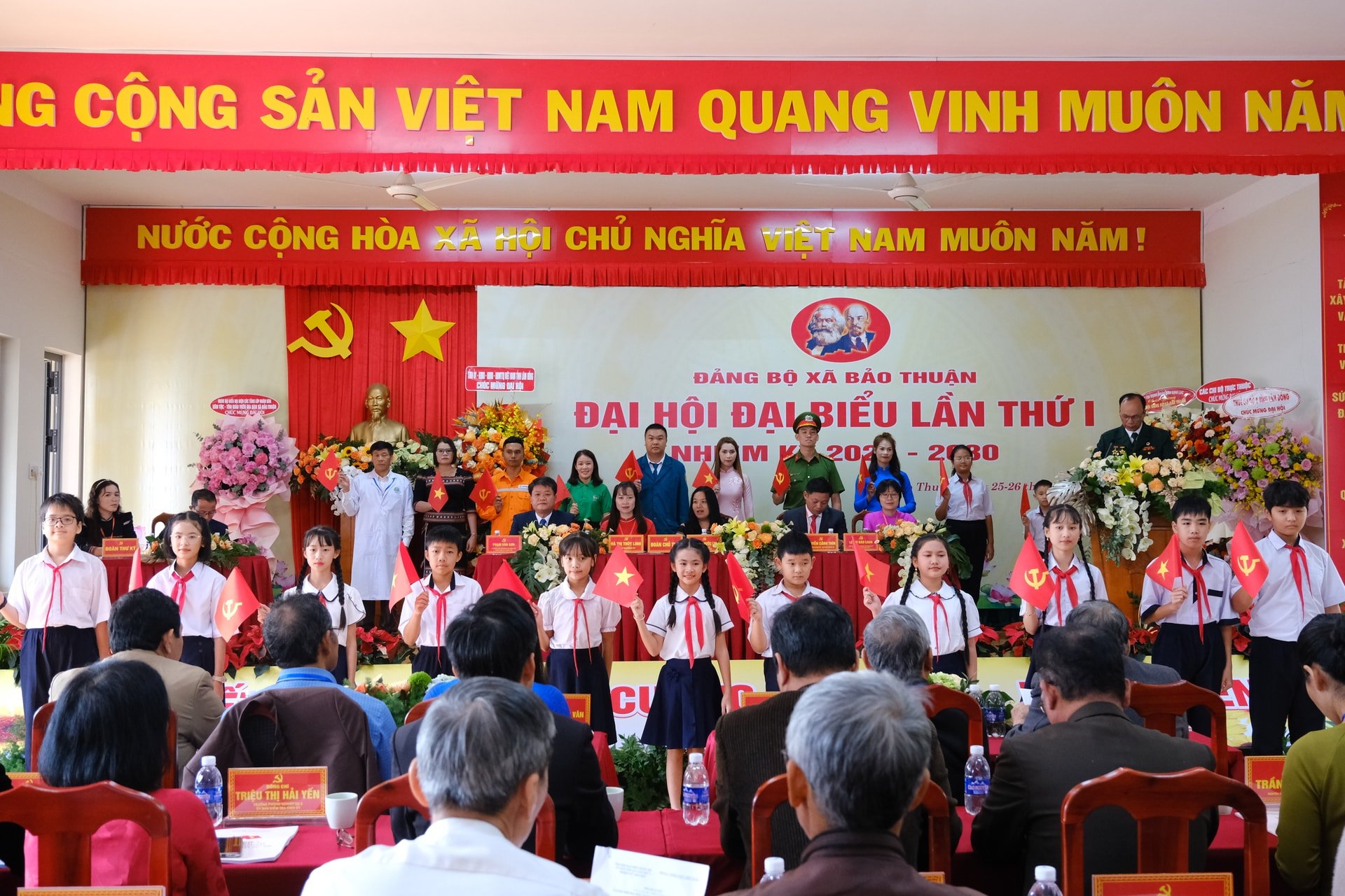 Quang cảnh Đại hội Đảng bộ xã Bảo Thuận lần thứ I, nhiệm kỳ 2025 - 2030