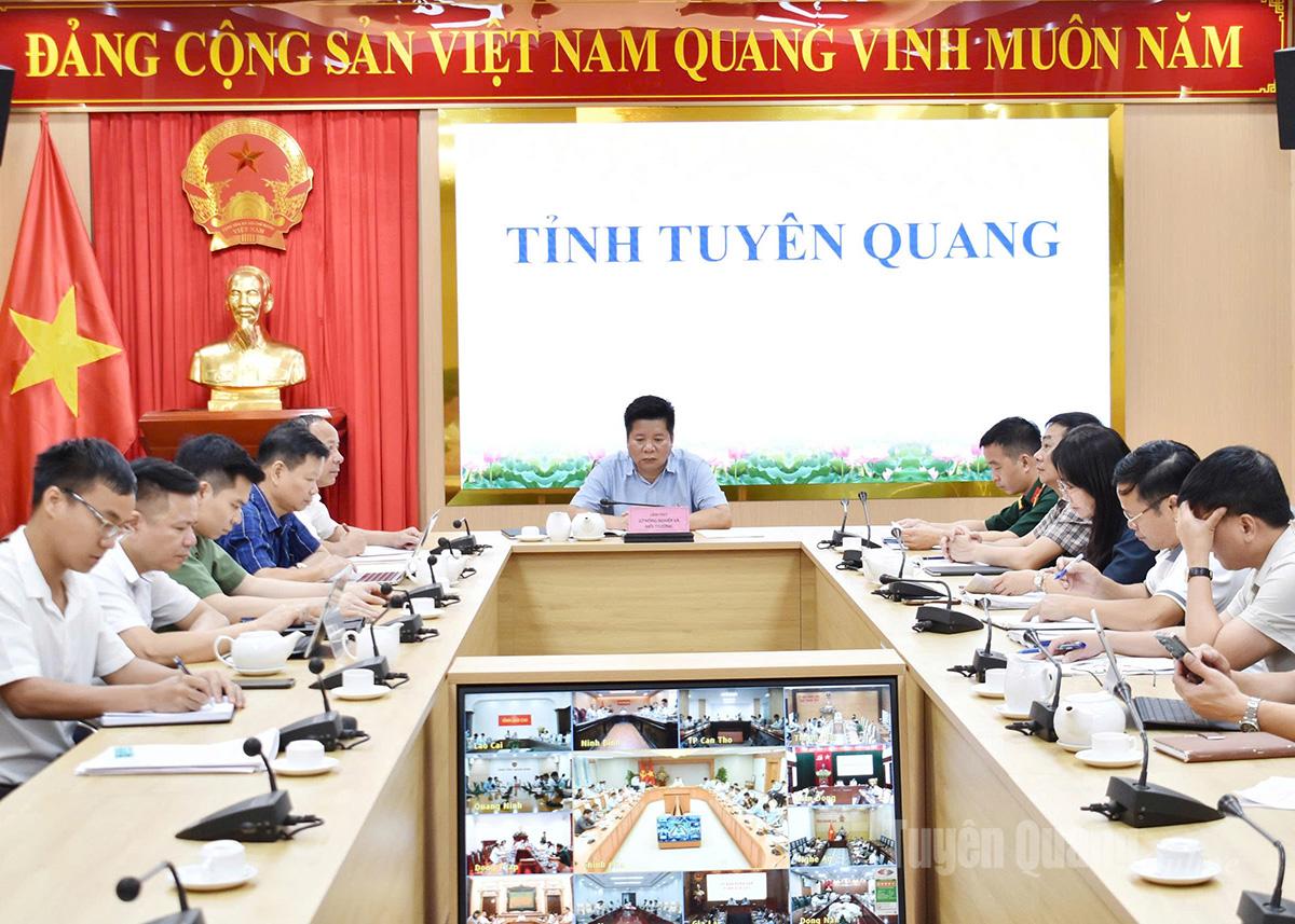 Đại biểu dự hội nghị tại điểm cầu Tuyên Quang.