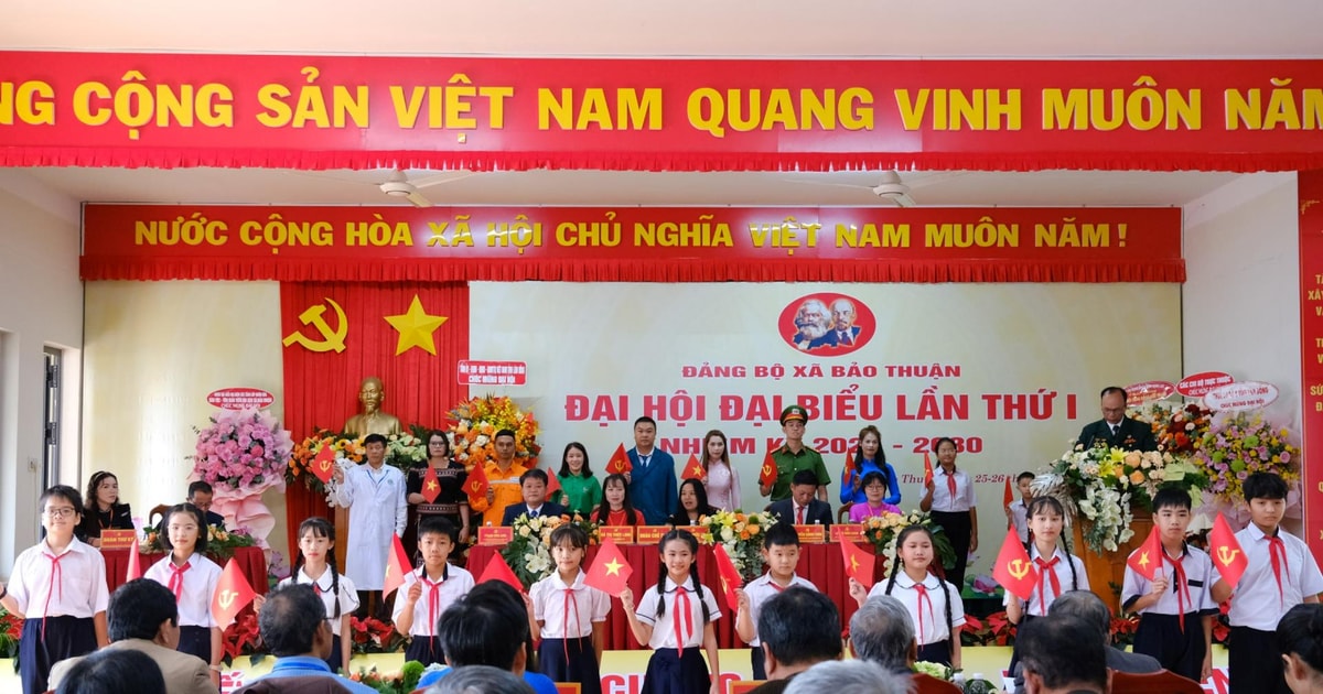 Bao Thuan Commune Party Committee solemnly held the 1st Congress, term 2025 - 2030