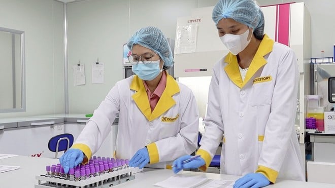 Kỹ thuật viên phòng Lab của GeneStory triển khai tách chiết ADN góp phần lưu trữ kết quả vào hệ thống cơ sở dữ liệu quốc gia.