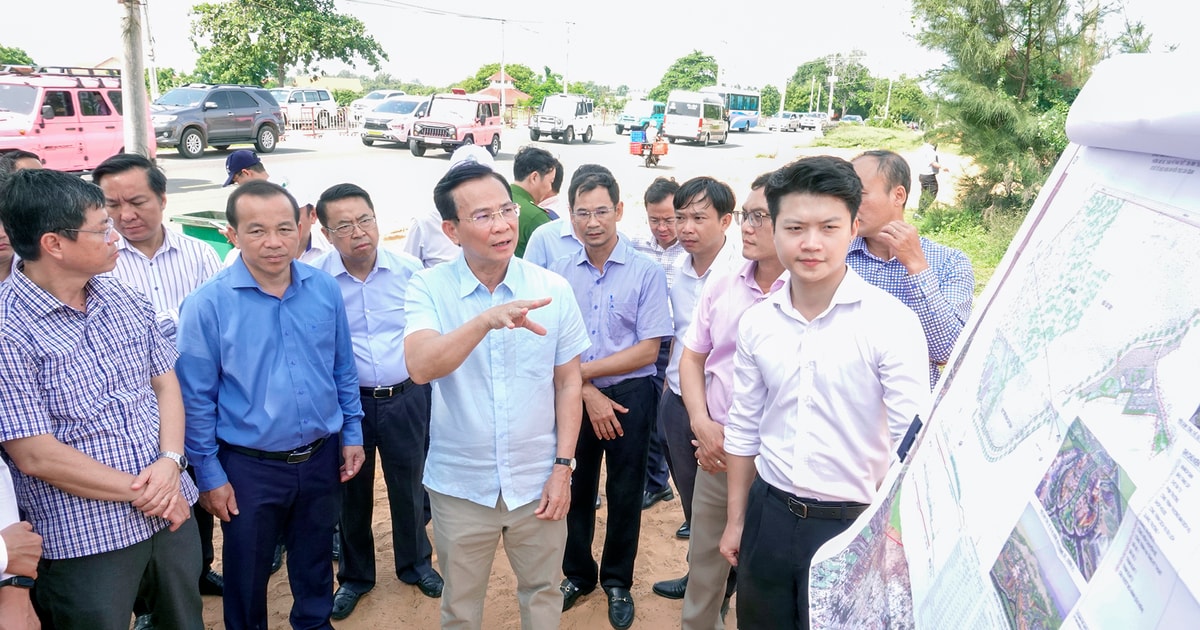 Working delegation of Chairman of Lam Dong Provincial People's Committee inspected a number of coastal projects