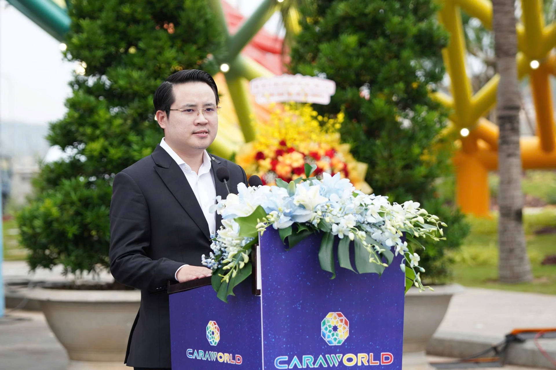  Ông Nguyễn Tuấn Anh - Phó Tổng Giám đốc KN Cam Ranh phát biểu tại buổi lễ khánh thành.
