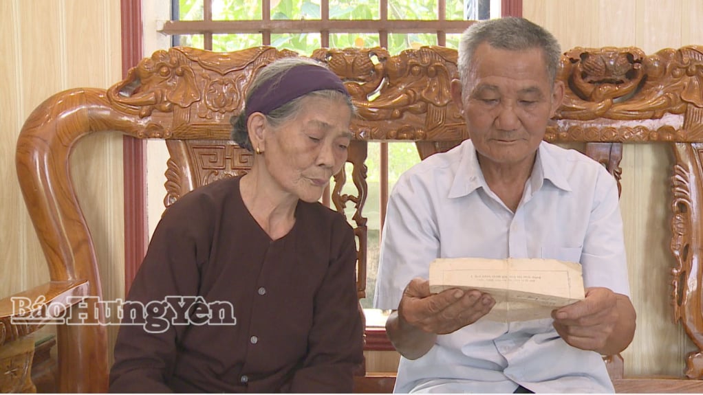 Thân nhân liệt sĩ Nguyễn Văn Yên ở xã Diên Hà, tỉnh Hưng Yên.