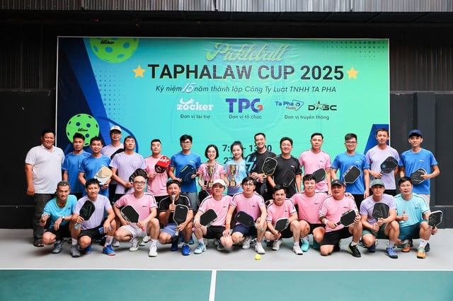Tranh tài sôi nổi tại giải pickleball TAPHALAW Cup 2025- Ảnh 1.