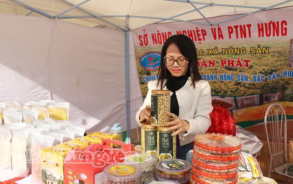 Sản phẩm hạt sen sấy giòn của Hợp tác xã Nông sản Toàn Phát, xã Khoái Châu.