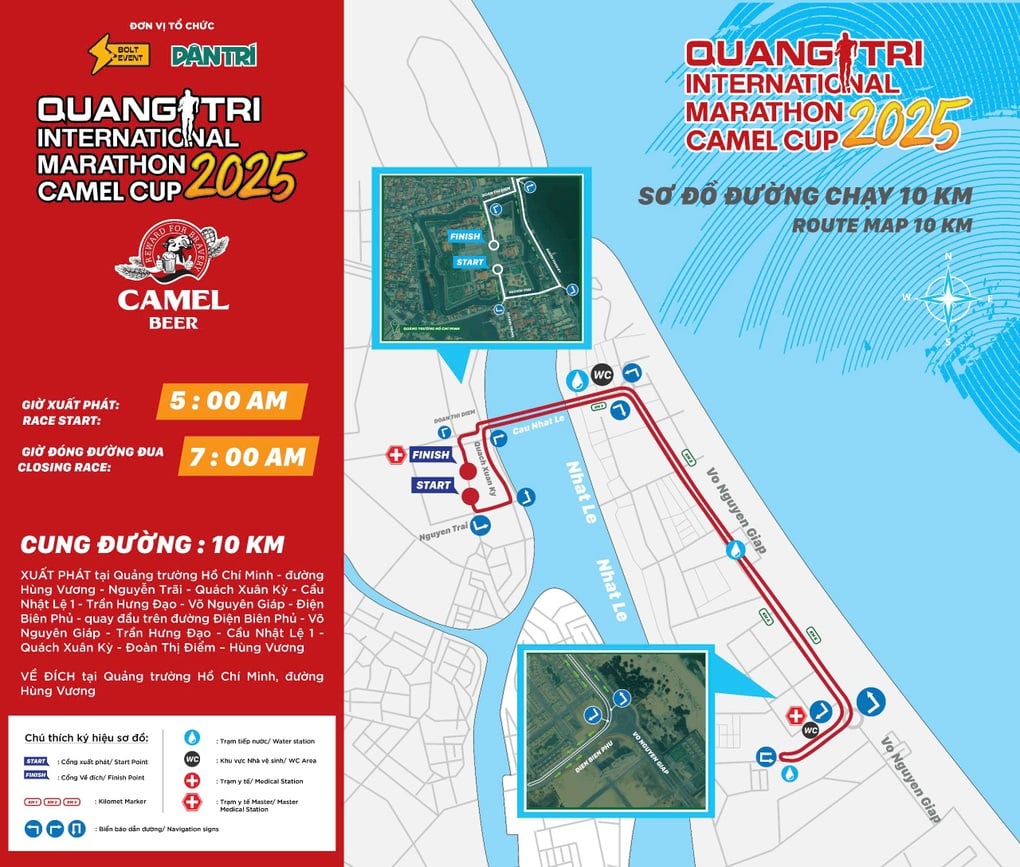 Lộ trình thi đấu tại Quang Tri International Marathon 2025 - Camel Cup - 2