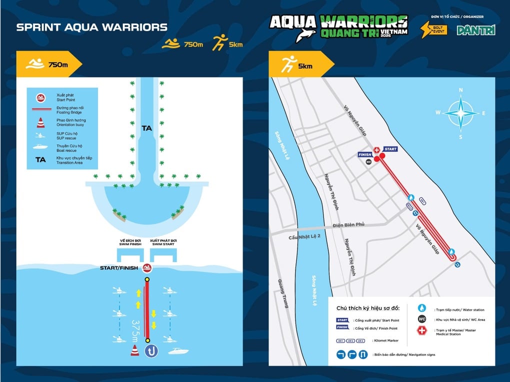 Aqua Warriors Quảng Trị 2025 công bố toàn bộ lộ trình bơi và chạy cho tất cả cự ly - 3