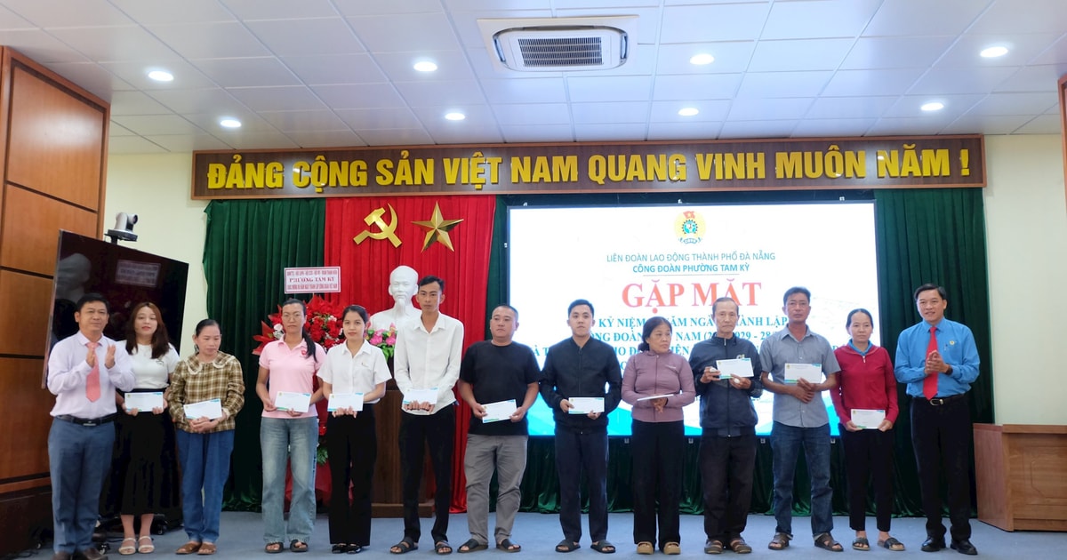Công đoàn phường Tam Kỳ tặng quà đoàn viên, người lao động có hoàn cảnh khó khăn