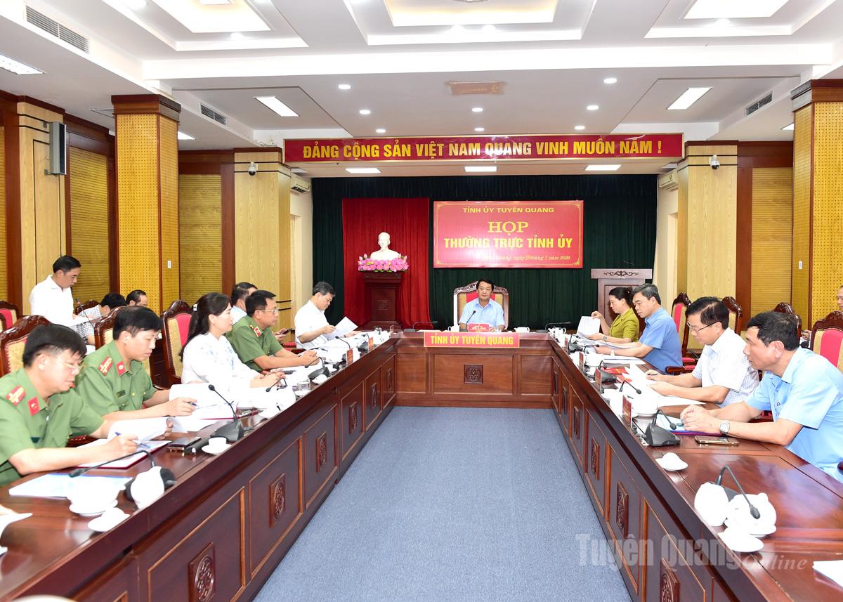 Thường trực Tỉnh ủy cho ý kiến vào Văn kiện trình Đại hội đại biểu các Đảng bộ trực thuộc