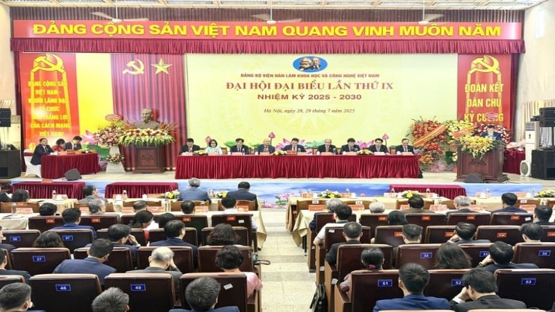 The 9th Congress of Delegates, term 2025-2030, of the Party Committee of the Vietnam Academy of Science and Technology.