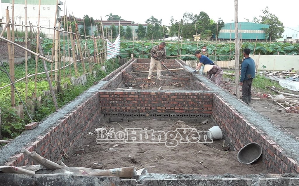 Phá dỡ móng nhà xây dựng trái phép của gia đình ông Vũ Hữu Thắng