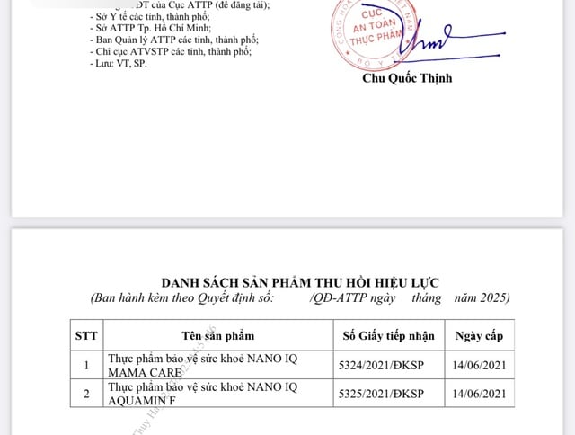 Thu hồi công bố 8 sản phẩm bảo vệ sức khỏe- Ảnh 1.