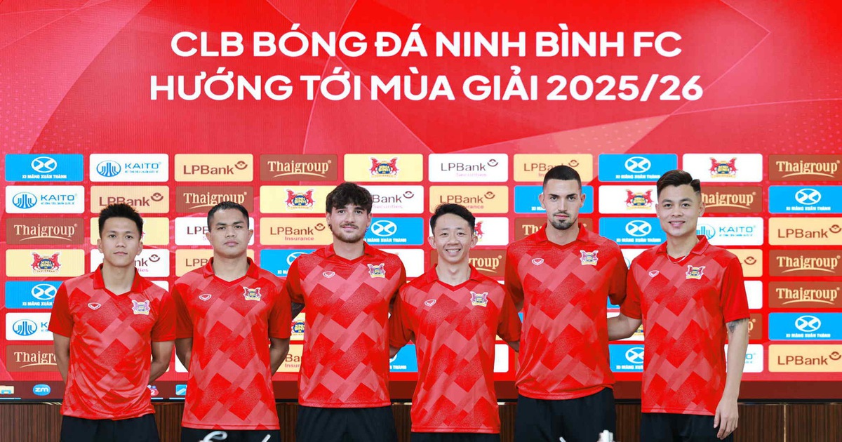 Ninh Binh FC's new logo has a special image, former HAGL star's debut attracts attention