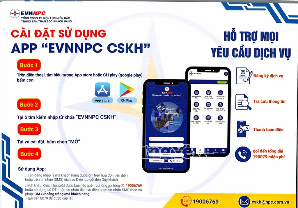 يمكن للعملاء مراقبة مؤشر استهلاك الكهرباء بسهولة عبر تطبيق EVNNPC CSKH.