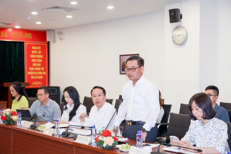 Phó giám đốc Sở tài chính Hà Nội Lê Trung Hiếu phát biểu tại Hội nghị.