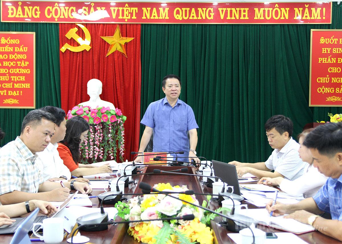 Comrade Tran Manh Loi, Head of the Provincial Party Committee's Propaganda and Mass Mobilization Department, chaired the meeting.