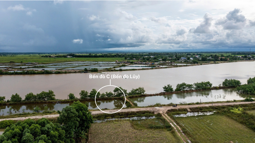 Nơi được các nhân chứng xác định là vị trí của bến đò C tại xã Vĩnh Giang (cũ), nay là xã Cửa Tùng, tỉnh Quảng Trị. (Ảnh: THÀNH ĐẠT)