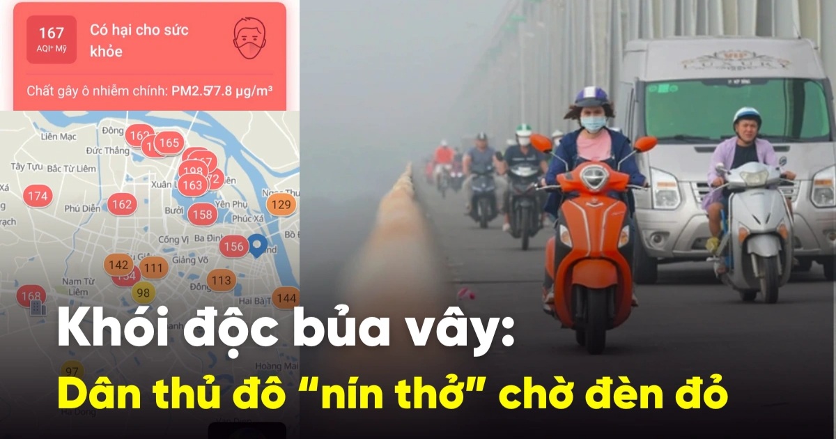 Ô nhiễm không khí: Dân Thủ đô khổ vì bụi, nín thở dừng chờ đèn đỏ