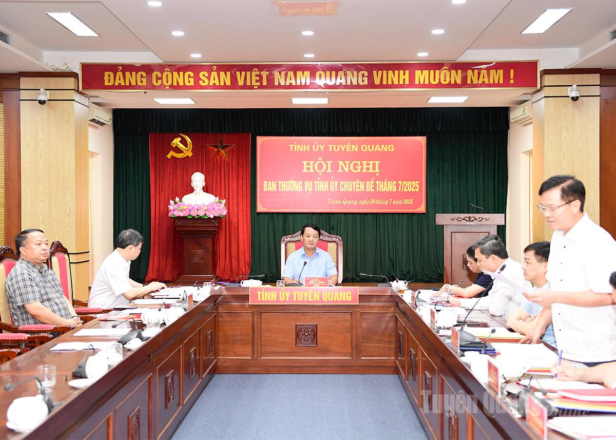 Ban Thường vụ Tỉnh ủy cho ý kiến vào báo cáo, chương trình duyệt Văn kiện Đại hội Đảng bộ phường Hà Giang 2 và Đảng bộ phường Minh Xuân, nhiệm kỳ 2025-2030