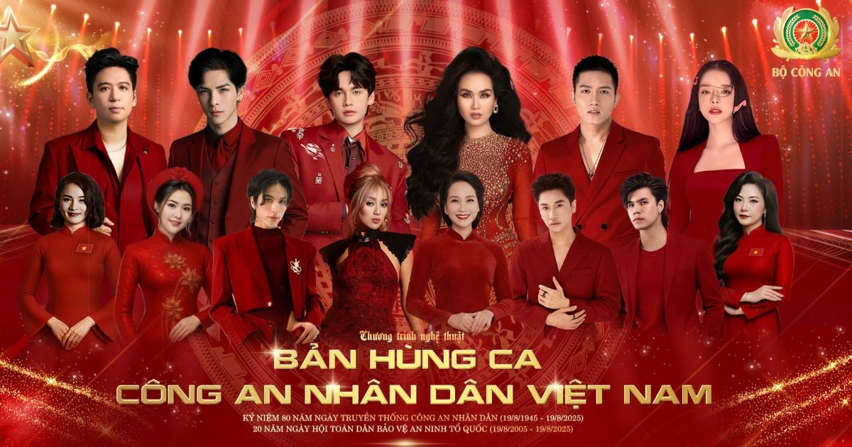 Võ Hạ Trâm, Anh Tú biểu diễn tại "Bản hùng ca Công an nhân dân Việt Nam"