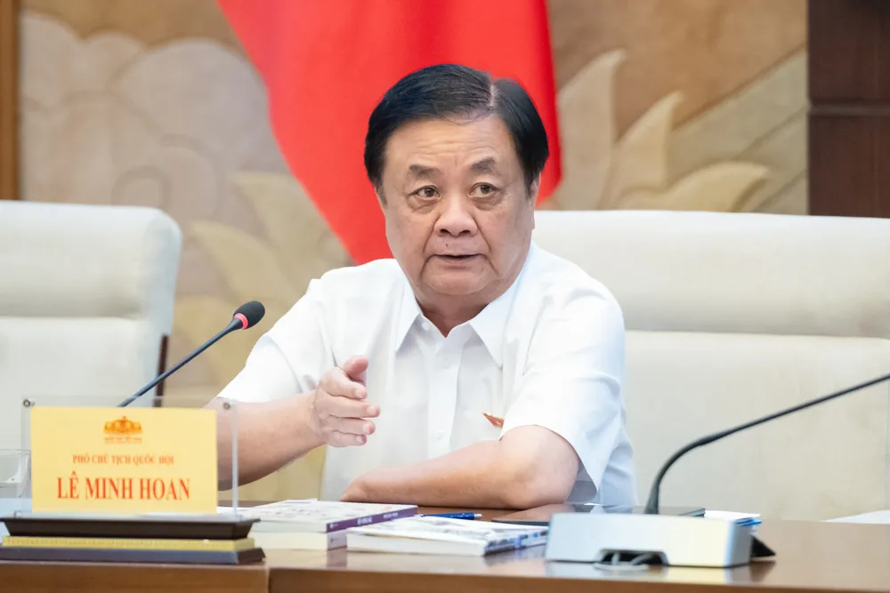 Le vice-président de l'Assemblée nationale, Le Minh Hoan, chef de la délégation de suivi, a présidé la séance de travail.