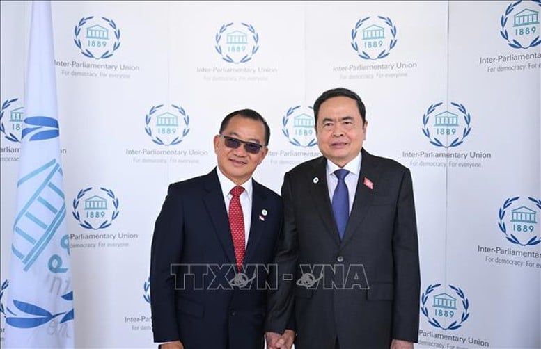 Chủ tịch Quốc hội Trần Thanh Mẫn gặp Trưởng đoàn các nước nhân dịp dự Hội nghị các Chủ tịch Quốc hội thế giới- Ảnh 1.