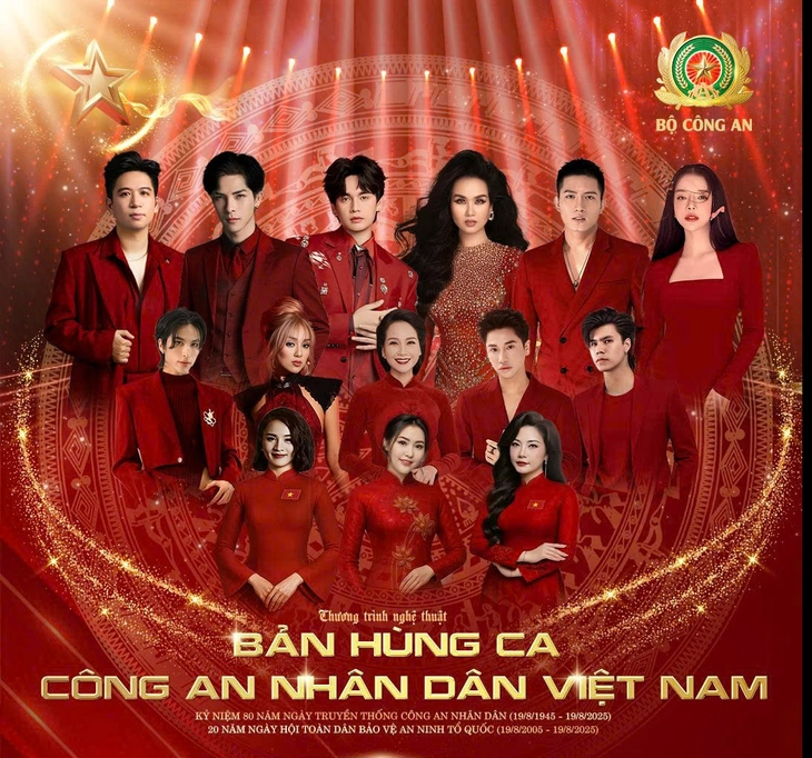 Anh Tú, Võ Hạ Trâm hát cùng các 'ngôi sao' sắc phục công an - Ảnh 1.