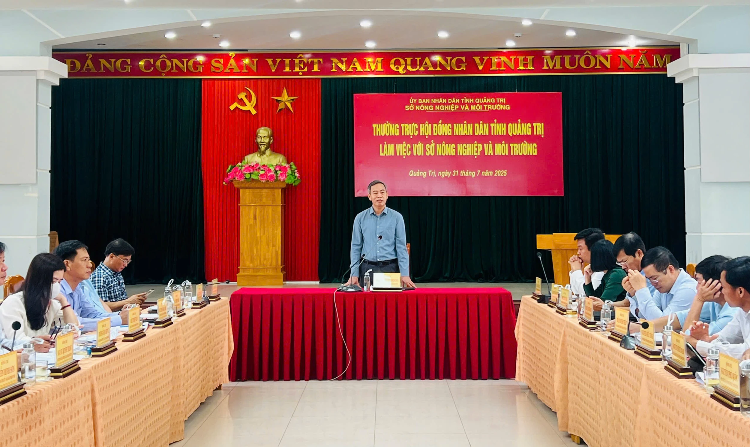 Thường trực Hội đồng nhân dân tỉnh làm việc với Sở Nông nghiệp và Môi trường