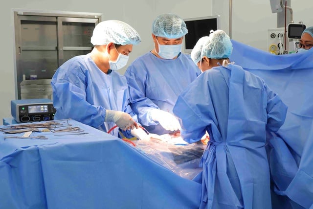 Bé gái 15 tuổi bị khối u buồng trứng kích thước tương đương thai 7 tháng  - Ảnh 1.