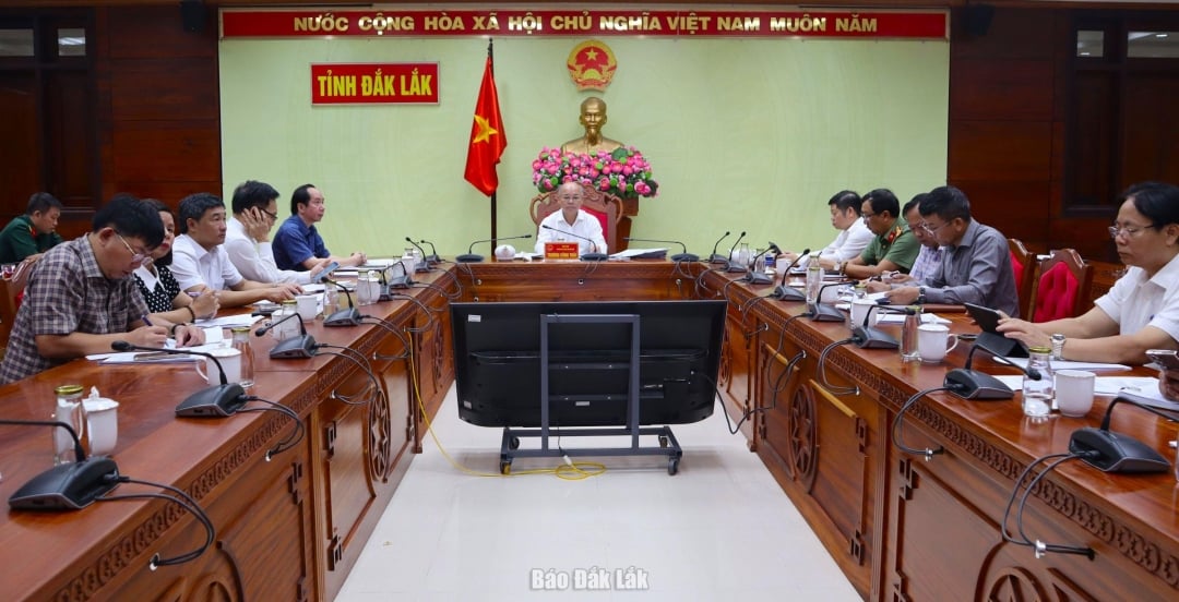 Đại biểu dự hội nghị tại điểm cầu UBND tỉnh Đắk Lắk.
